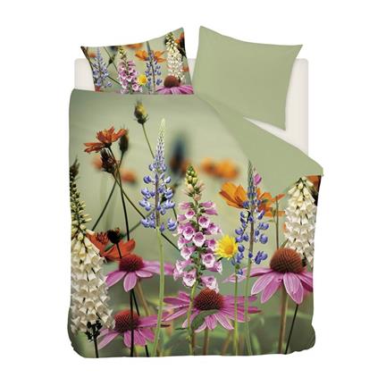 Snoozing Foxglove flanel dekbedovertrek