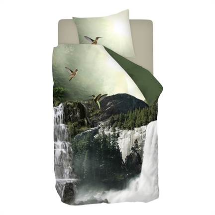 Snoozing Waterfalls flanel dekbedovertrek