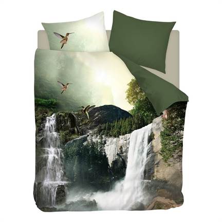 Snoozing Waterfalls flanel dekbedovertrek