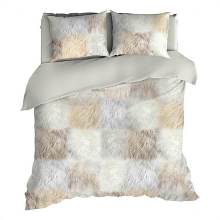 Romanette Fur flanel dekbedovertrek