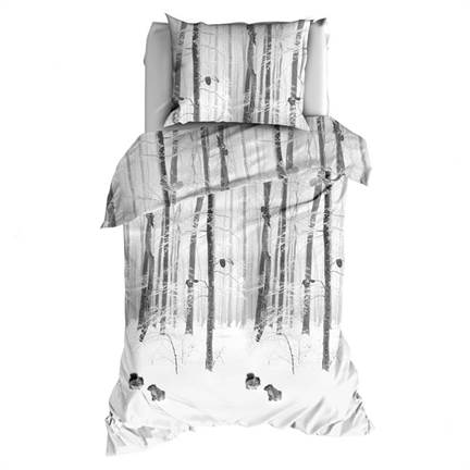 Romanette Winterwood flanel dekbedovertrek