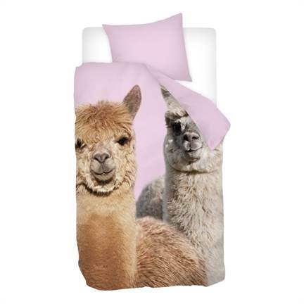 Snoozing Alpacas flanel dekbedovertrek
