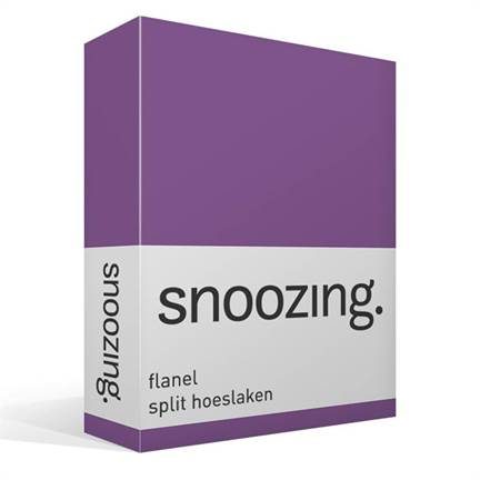 Snoozing flanel split hoeslaken