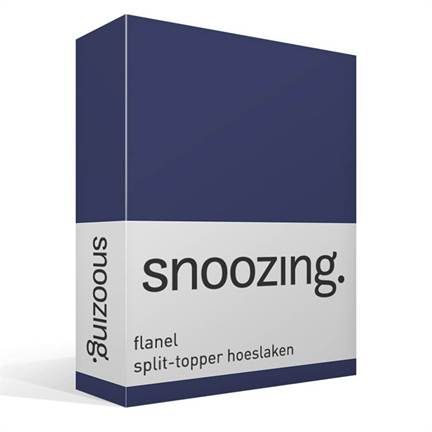 Snoozing flanel split-topper hoeslaken