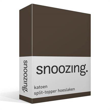 Snoozing katoen split-topper hoeslaken