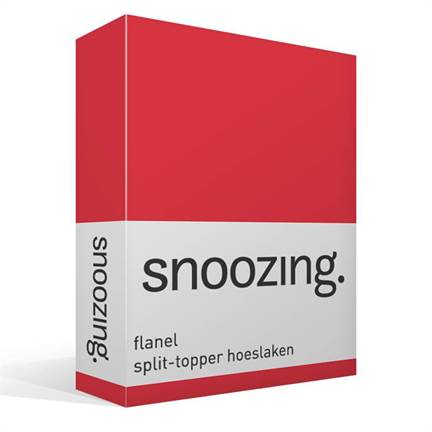 Snoozing flanel split-topper hoeslaken