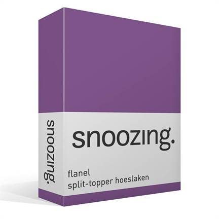 Snoozing flanel split-topper hoeslaken