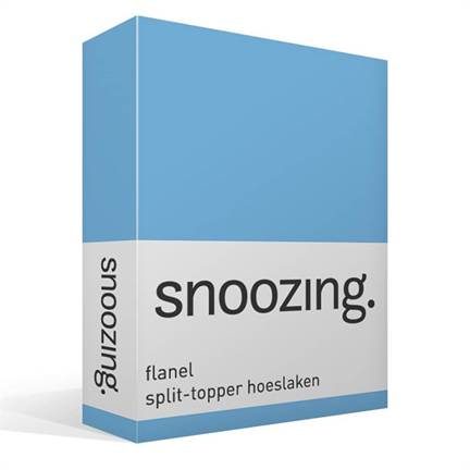 Snoozing flanel split-topper hoeslaken