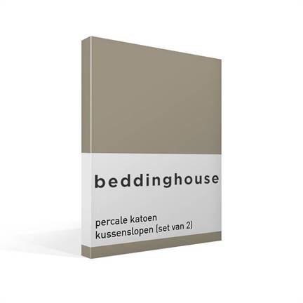 Beddinghouse percale katoen kussenslopen (set van 2)