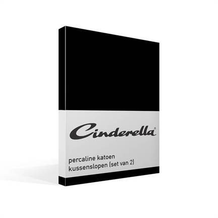 Cinderella basic percaline katoen kussenslopen (set van 2)