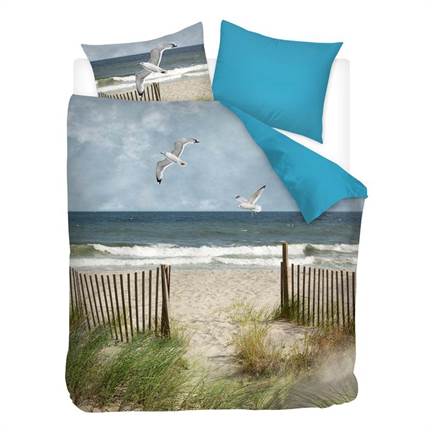 Snoozing Beach flanel dekbedovertrek