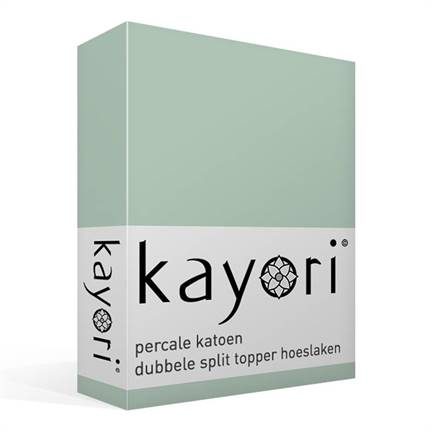 Kayori Shizu percale katoen dubbele split-topper hoeslaken
