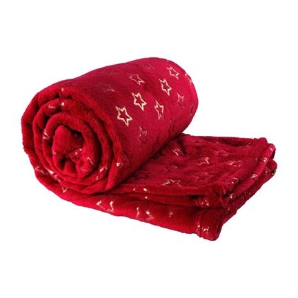 Unique Living Golden Star fleece plaid