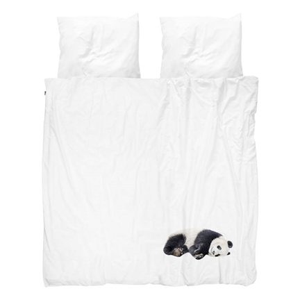 SNURK Lazy Panda flanel dekbedovertrek