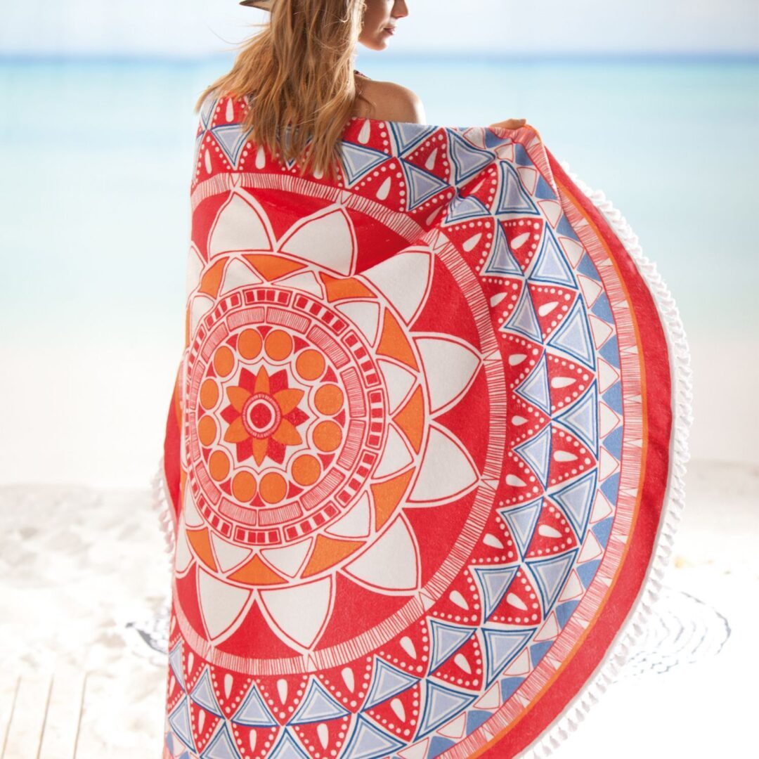 Seahorse Mandala rond strandlaken