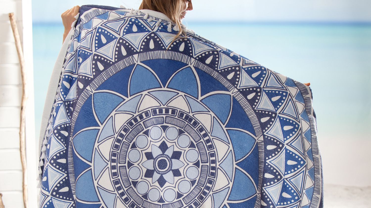 Seahorse Mandala rond standlaken