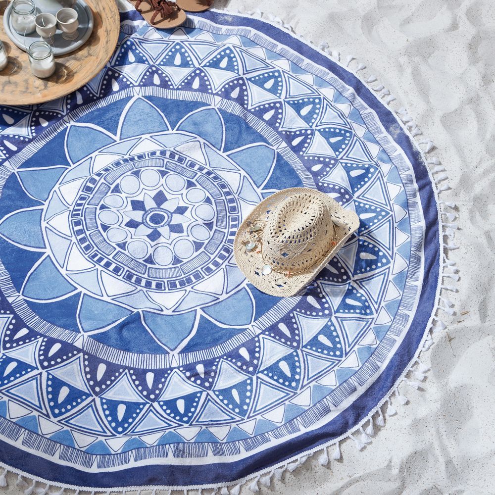 Seahorse Mandala rond strandlaken