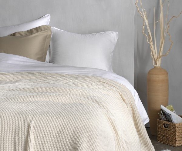 Heckettlane Wafel plaid - ivory