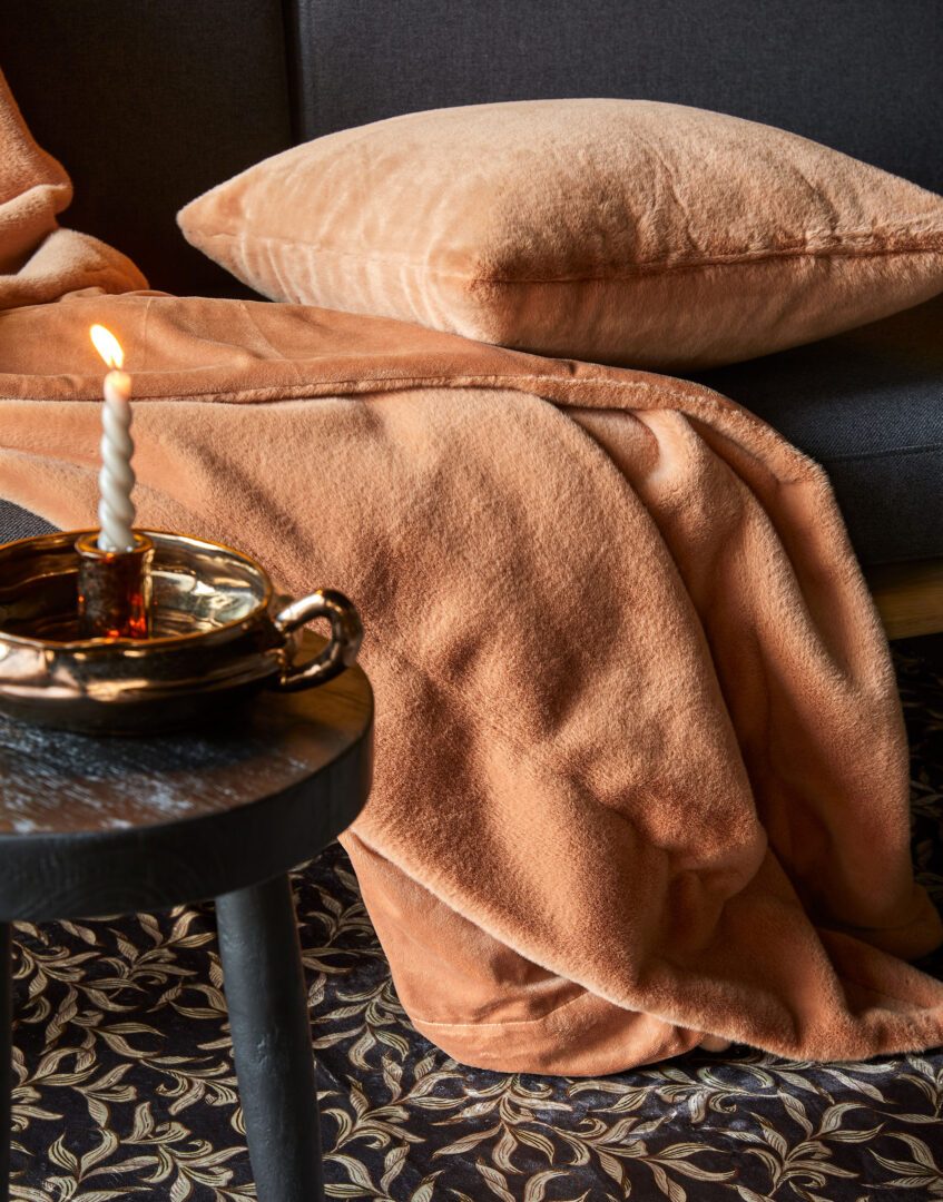 Essenza Furry plaid Bright Terra