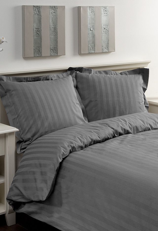 Papillon Uni Satin dekbedovertrek - Grijs
