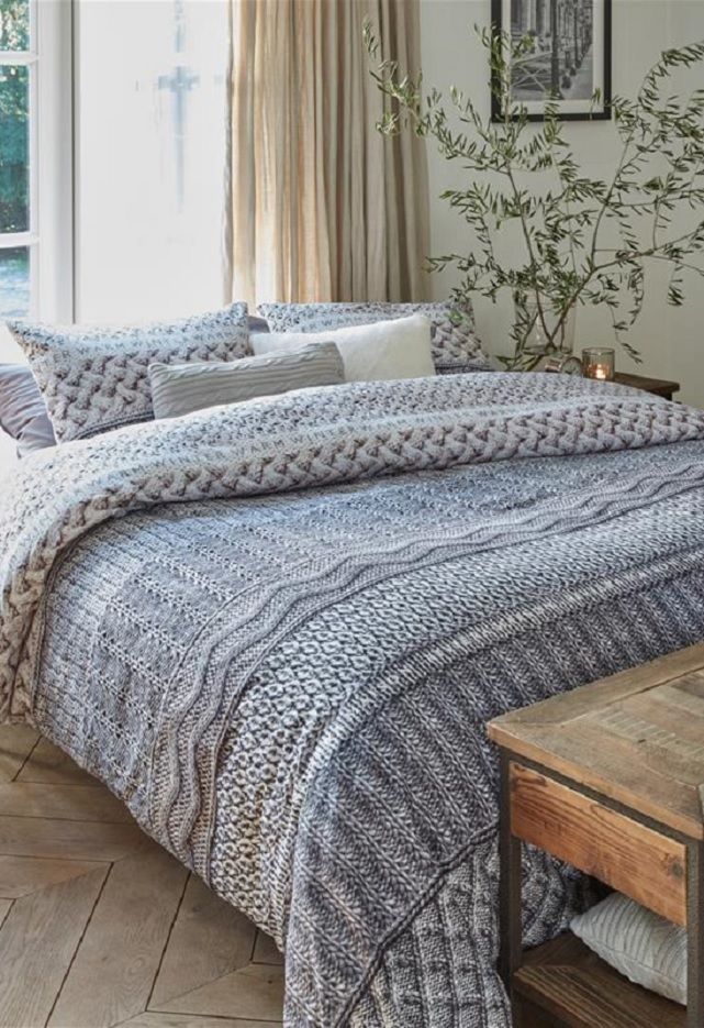 Rivièra Maison Winter Warm dekbedovertrek - Grey