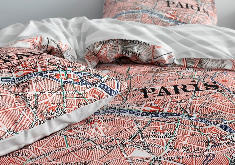 Covers & Co Paris Citymap dekbedovertrek - Dromen over de ultieme roadtrip