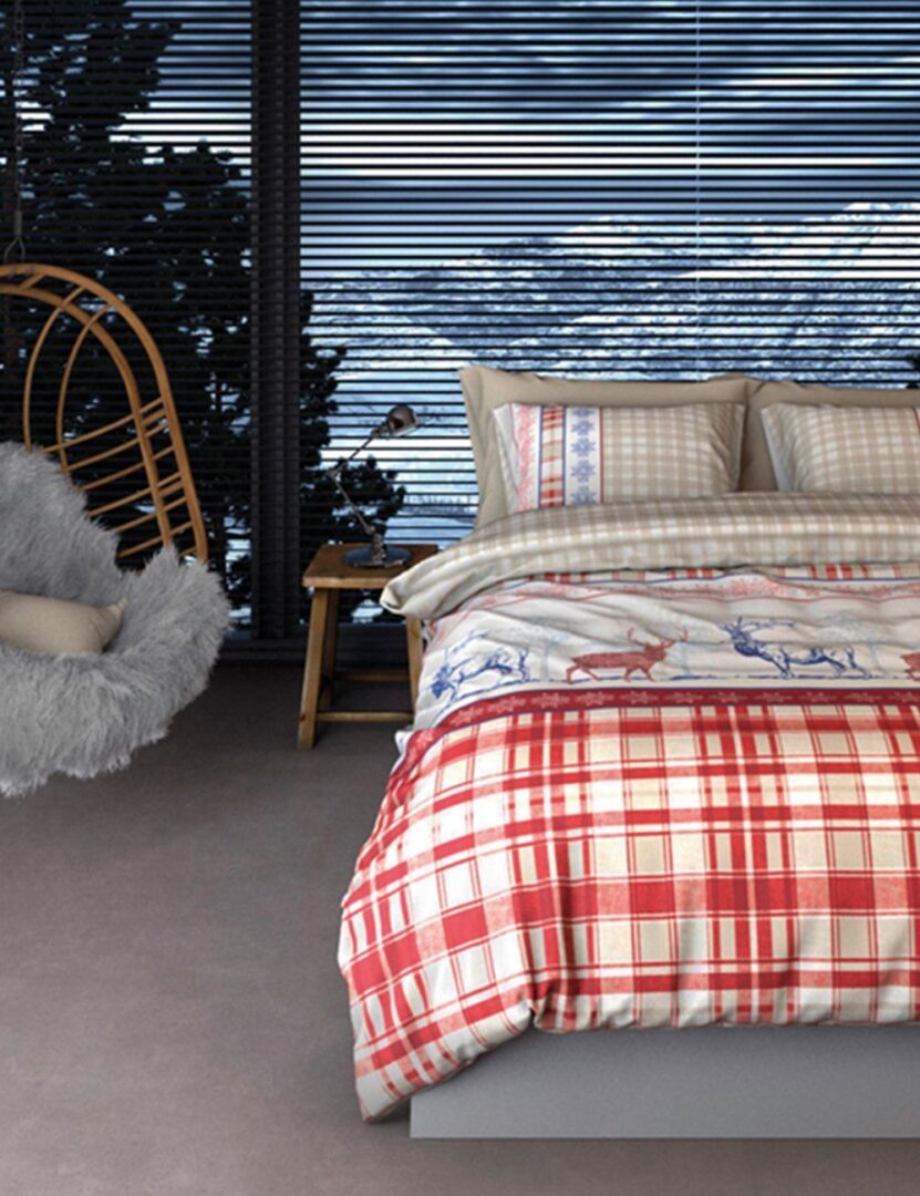 Romanette Nordic flanel dekbedovertrek