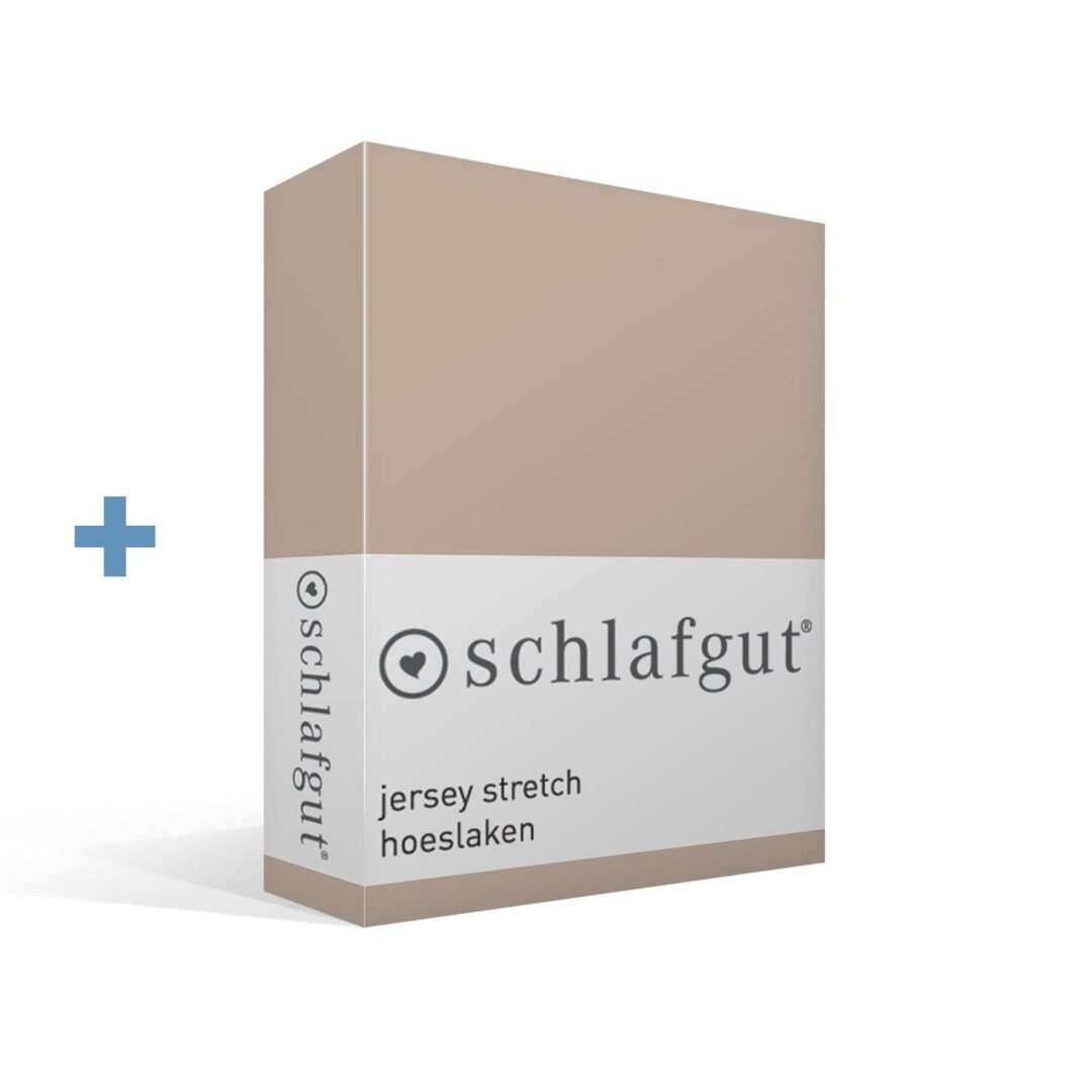 Schlafgut jersey stretch hoeslaken taupe