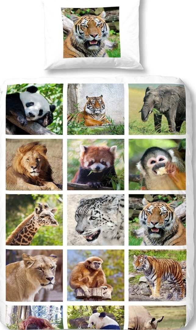 Snoozing Wild flanel dekbedovertrek - Monkey Day