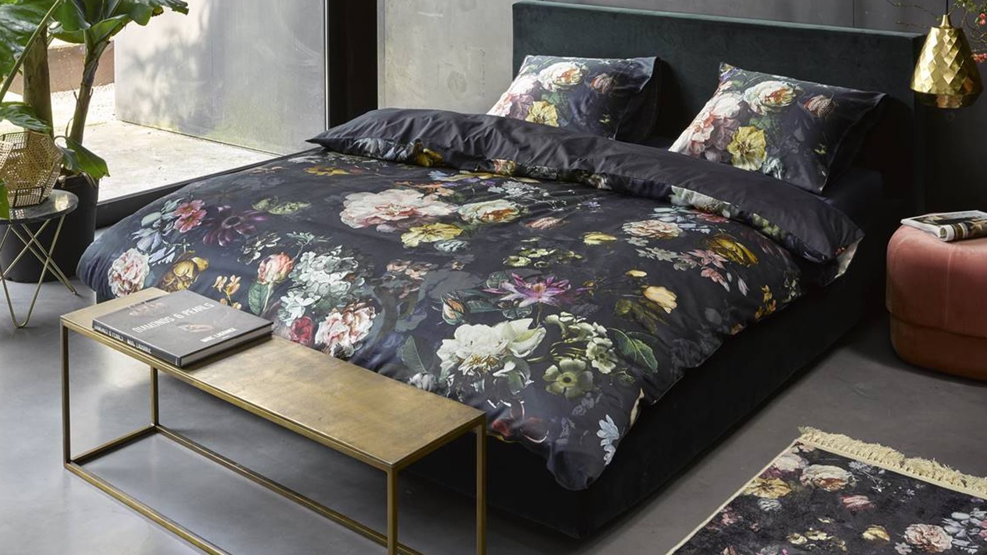 Essenza Fleur dekbedovertrek nightblue