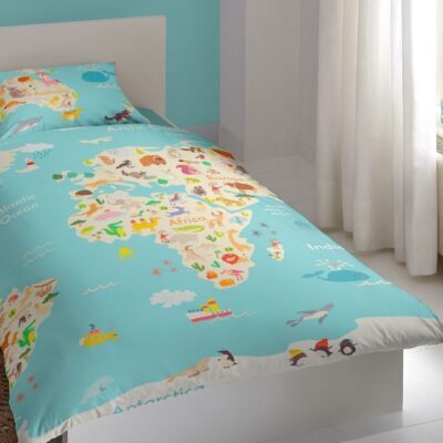 Een wereldkaart voor een lesje topografie