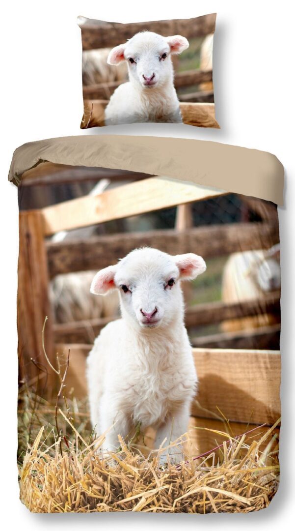 Good Morning Lamb dekbedovertrek - be happy