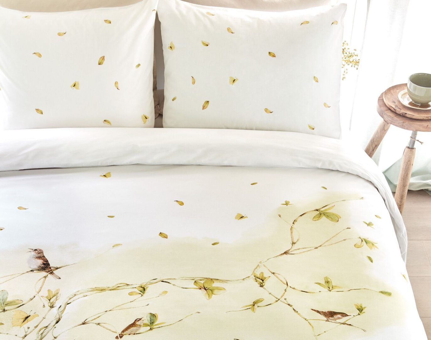 Marjolein Bastin Watercolor Twig dekbedovertrek - be happy