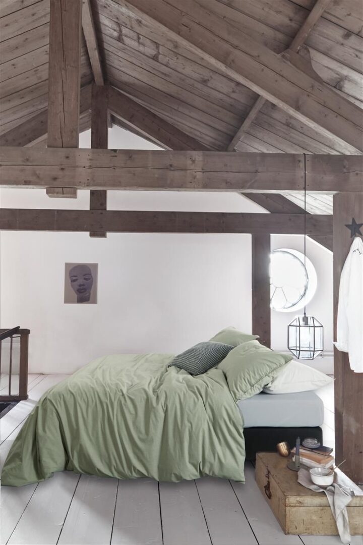 Double Cord dekbedovertrek green