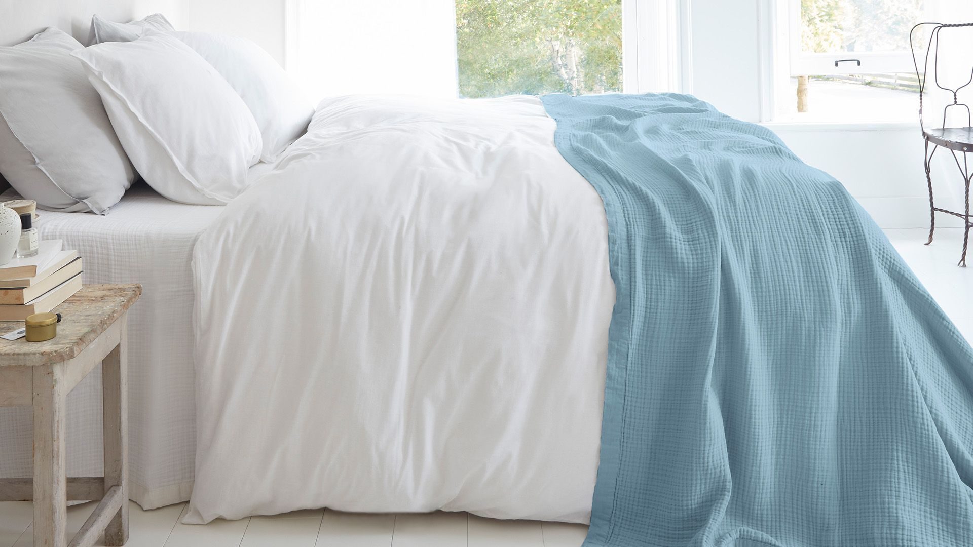 Cuddle bedsprei blauw