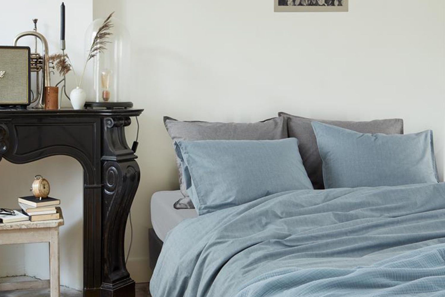 Double Cord dekbedovertrek blue