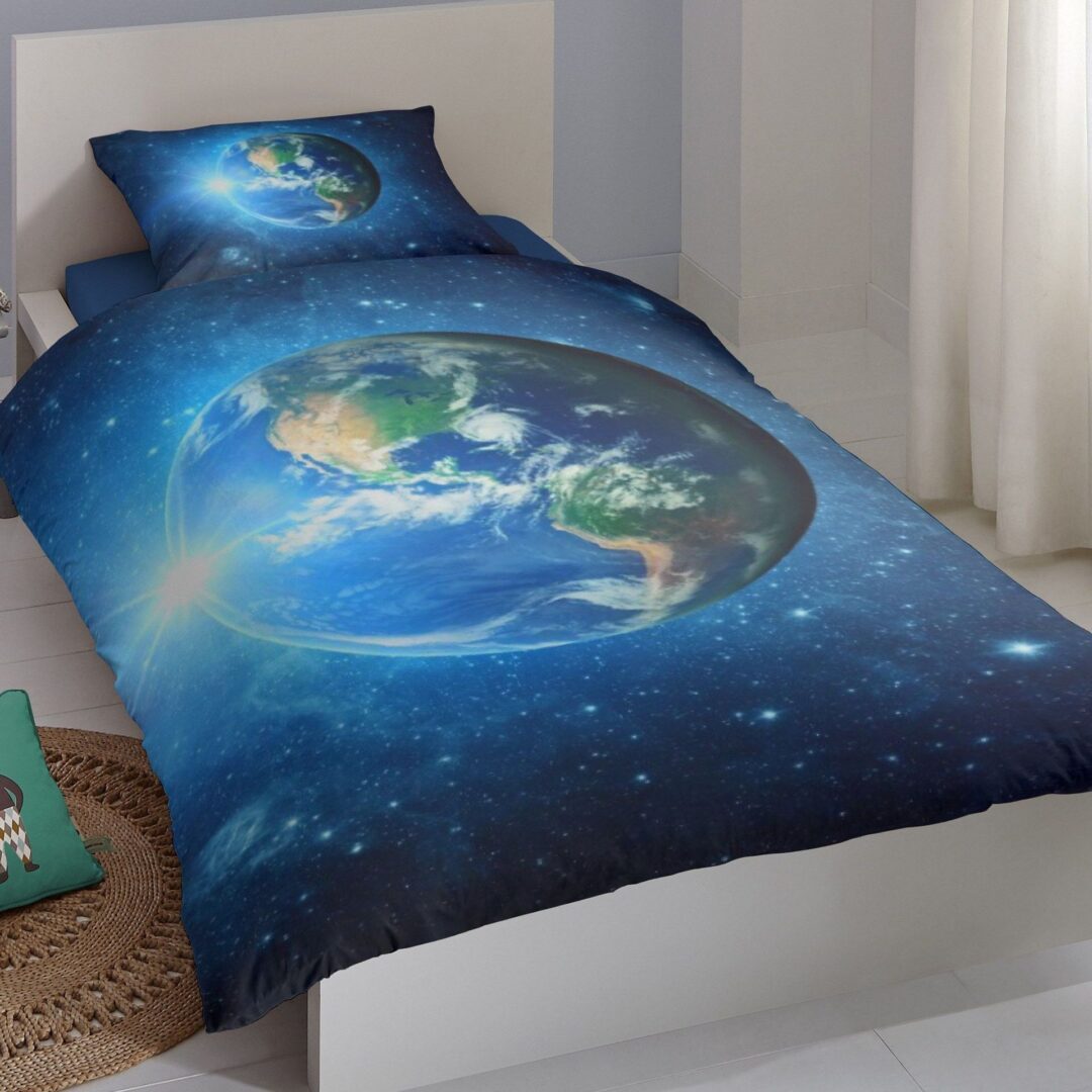 Good Morning Earth dekbedovertrek - Dag van de ruimtevaart