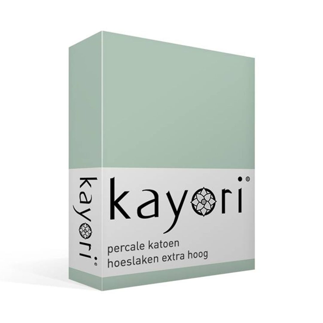 Kayori Shizu percale katoen hoeslaken extra hoog