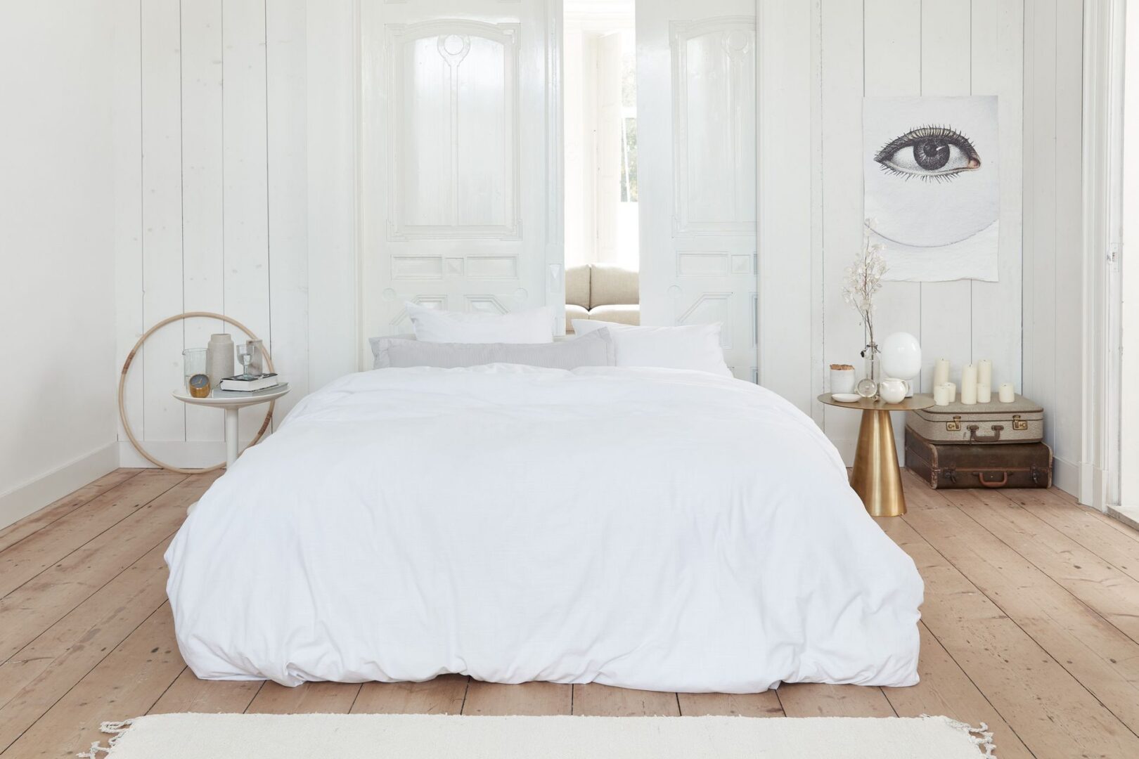 Natural Stone dekbedovertrek white