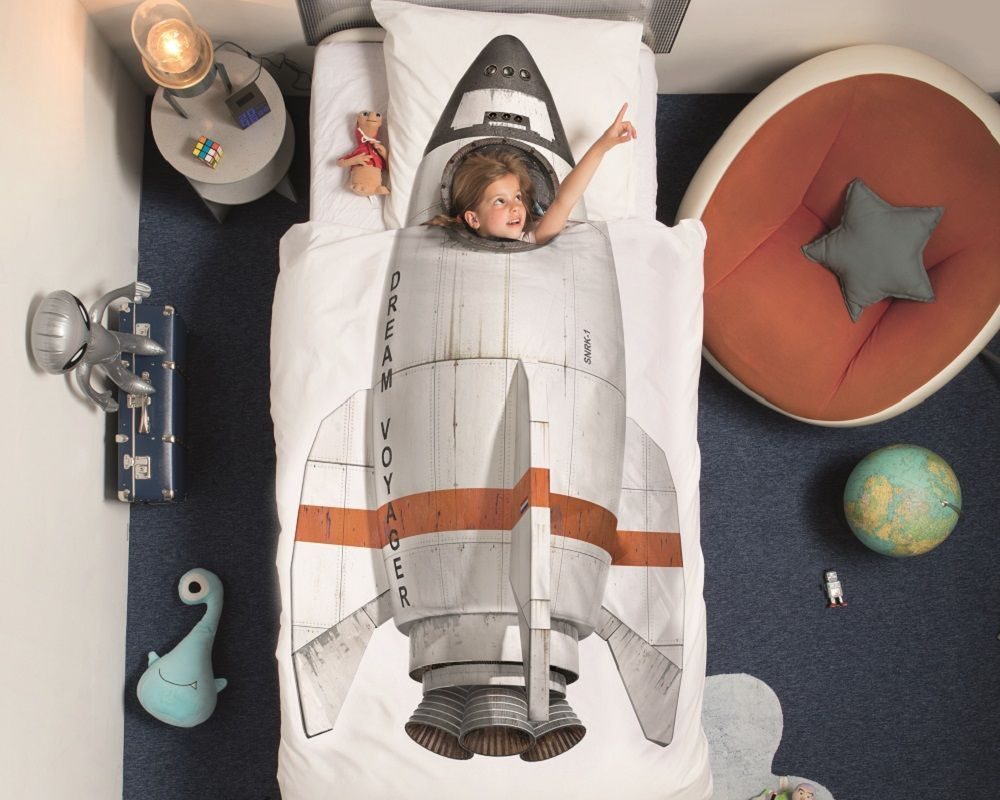 SNURK Rocket dekbedovertrek - Dag van de ruimtevaart