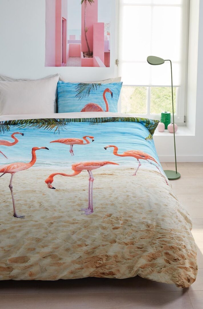 Beddinghouse Bon Bini dekbedovertrek - flamingo