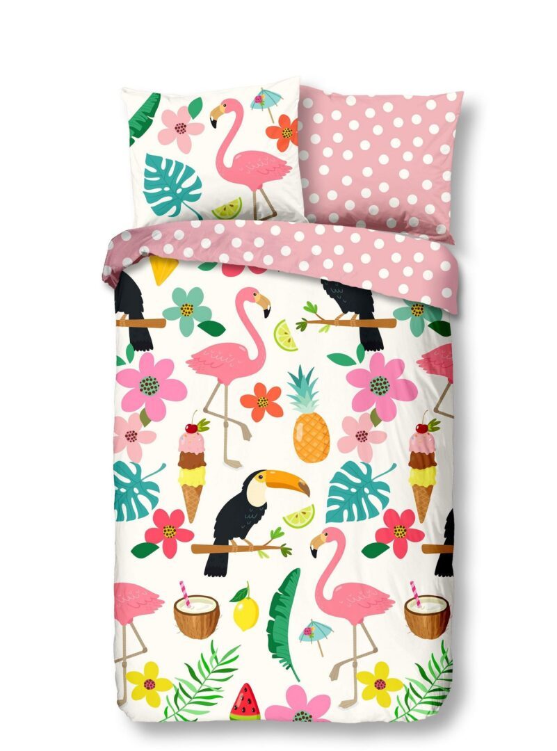 Good Morning Aloha dekbedovertrek - flamingo
