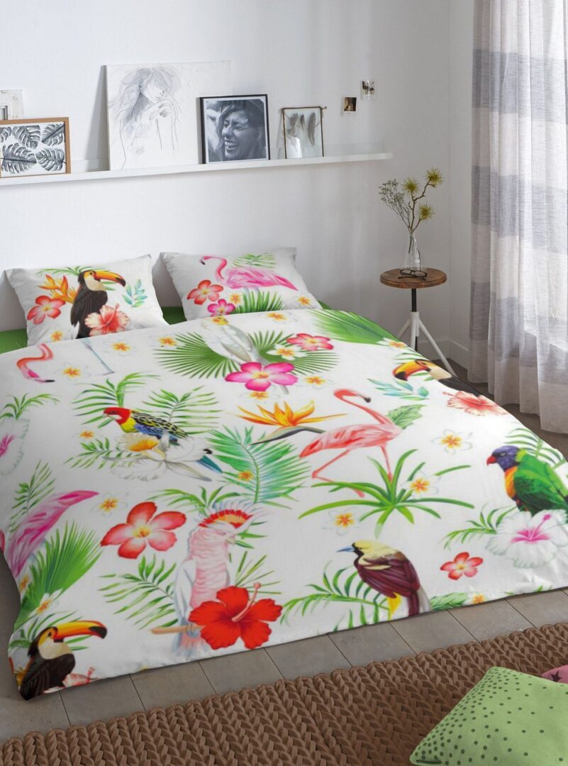 Good Morning Paradise dekbedovertrek - flamingo