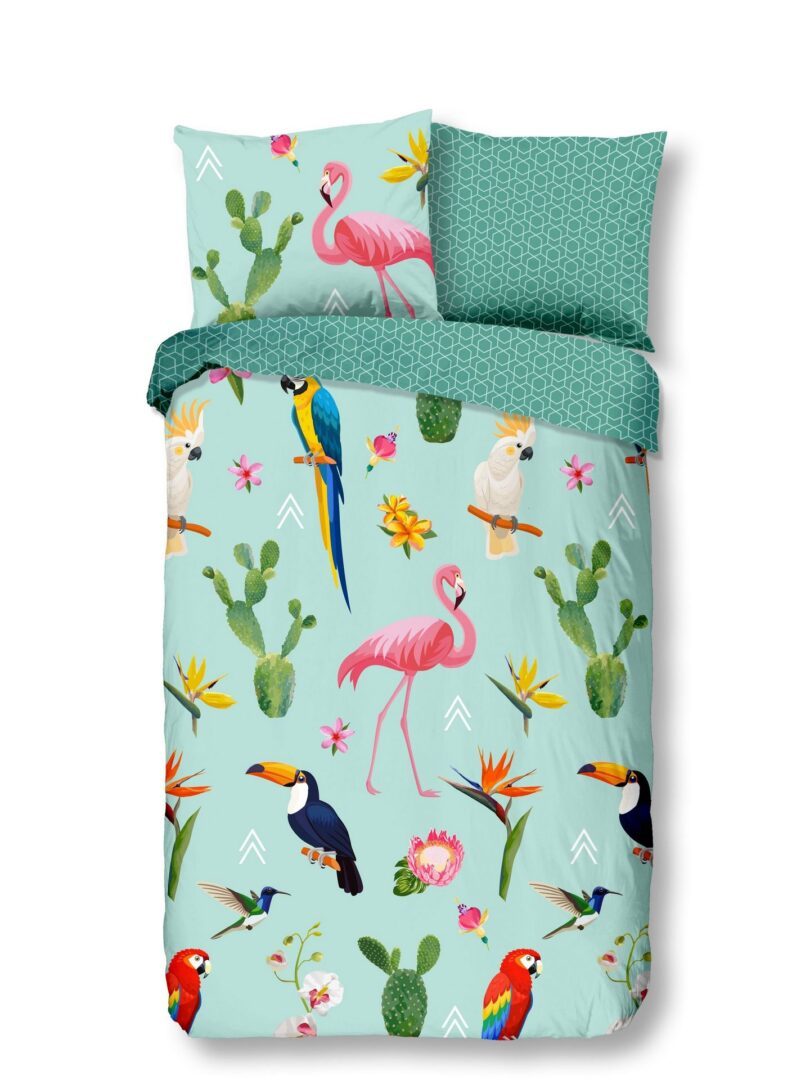 Good Morning Tropics dekbedovertrek - flamingo