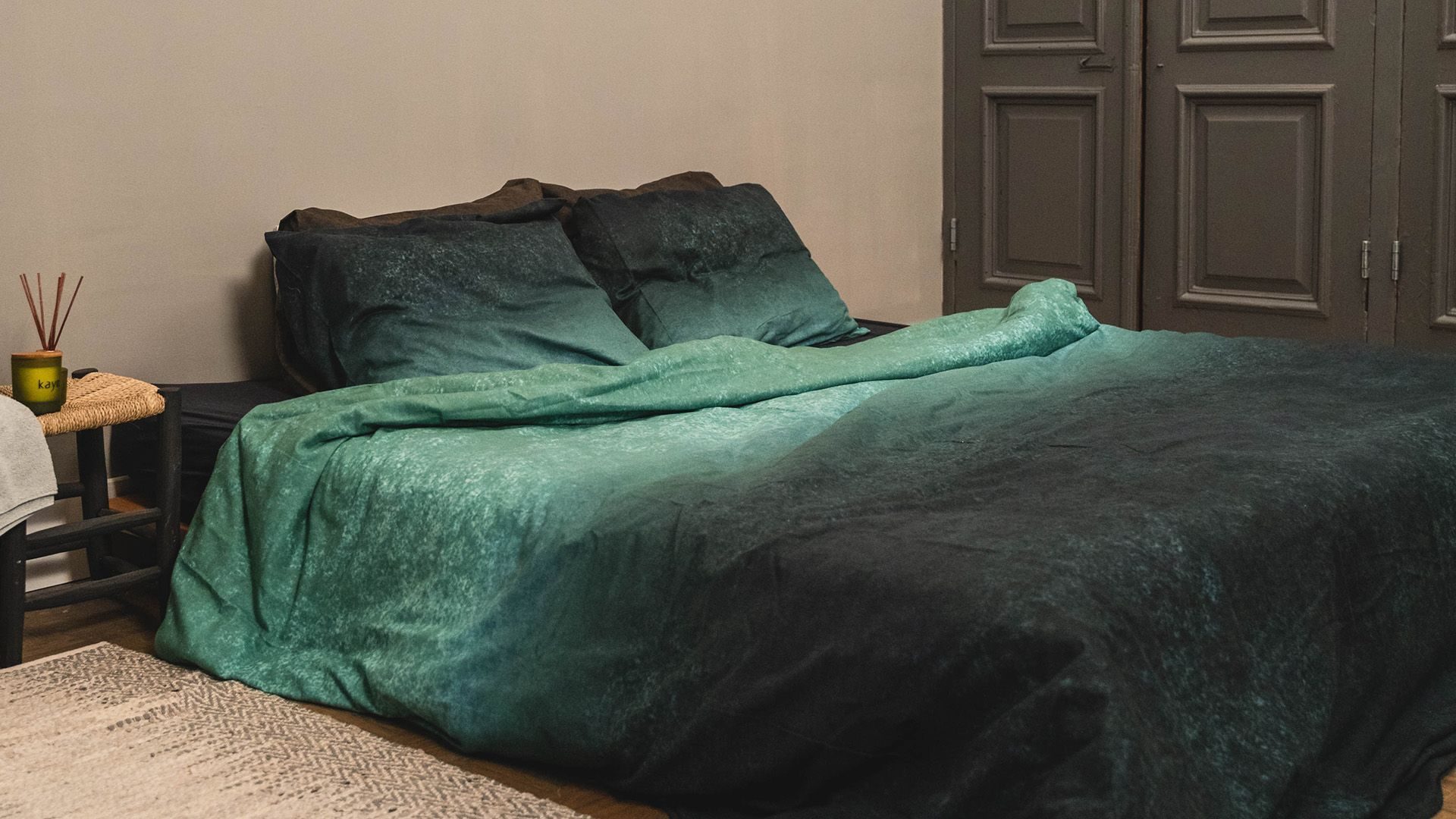 Kayori Gassho flanel dekbedovertrek groen