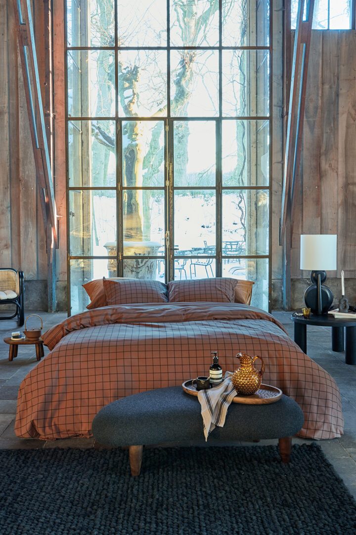 VTWonen Grid flanel dekbedovertrek