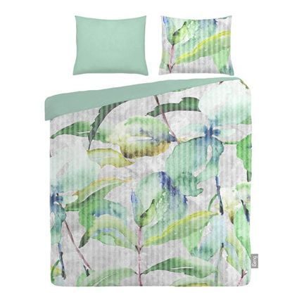 iSeng Aqua Leafs dekbedovertrek