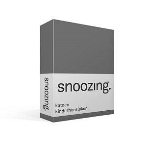 Snoozing katoenen hoeslaken antraciet