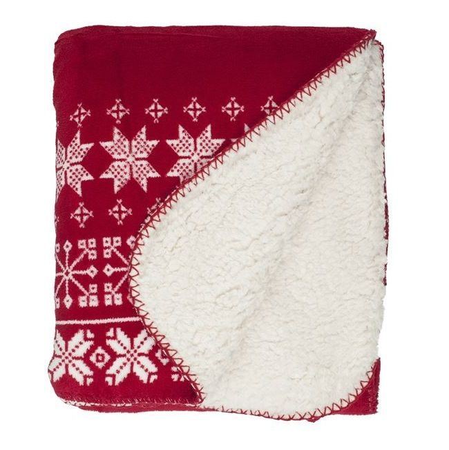 Unique Living Snowflake fleece plaid