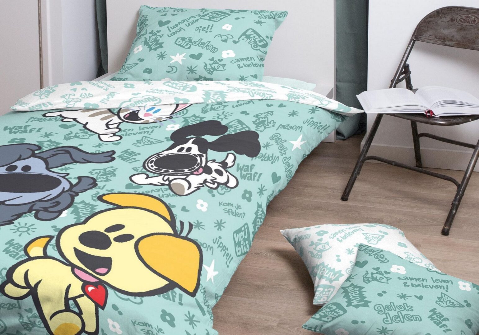 Woezel en Pip dekbedovertrek - voorlezen